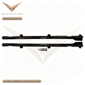 Estensione Minigonne Laterali per VW <span class=keywords><strong>Golf</strong></span> 7 7.5 <span class=keywords><strong>R</strong></span> <span class=keywords><strong>Line</strong></span>, Stile GTI TCR Nero Lucido, Kit Carrozzeria - Product Image 2