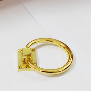 Zinc Alloy Round <b>Pull</b> Ring Cabinet Handle <b>Gold</b> Color Minimalist Design Furniture Hardware A2167 - Product Image 5