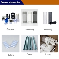 Tubo de Plástico Extruido Personalizado, PVC, ABS, PP, PC, PE, Nylon, Acrílico, Cilindro Rígido Hueco, Diámetro de 10-200 mm, Corte de Precisión