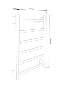 מתלה מגבות חשמלי מחומם עם בקרת טמפרטורה לחדר אמבטיה - מבצע חם - Product Image 6