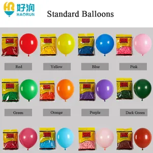 100pcs per pack 12inch Standard Matte Latex Balloons 2.8g mixed Colors balloon