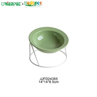 Mangeoire double inclinée en céramique ORIENPET & OASISPET pour animaux de compagnie, protection du cou, anti-renversement, JJFD24365