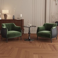 Nouveau canapé simple rétro, chaise de loisirs légère de style hôtelier français, table de réception et de négociation antique, combinaison métallique