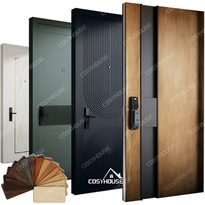 Porte d'entrée principale de sécurité en acier Porte blindée ignifugée et étanche pour maison résidentielle Extérieur du hall de l'hôtel - Product Image 6