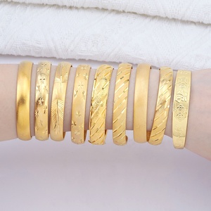 Hot Bán Đồ Trang Sức Bằng Đồng Vàng Đầy Bangles Trang Sức Phụ Nữ Ấn Độ 24K Vàng Bangles Phụ Nữ Trang Sức Xu Hướng - Product Image 5