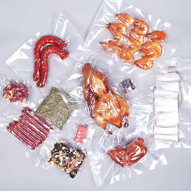 Customized Printed Vacuum Food Bags Rice Sealer Storage Clear Plastic Embossed Aluminum Snack Nuts Nylon/Pe 20*30 Vacuum Bag