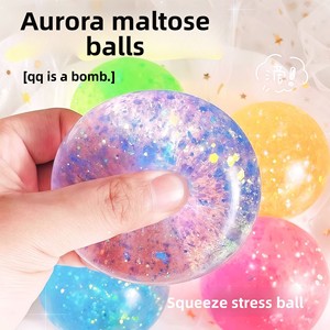 Pelota de descompresión de maltosa con polvo de oro explosivo, de rebote lento, para amasar, musical, de moda, verde, para levantar, antiestrés, juguete. - Product Image 2