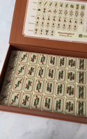 Jeu de Mahjong américain avec numéros aux coins, tuiles en résine durables, jeu de table moderne de luxe pliable