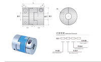 Nobengr Moteur servo à couple élevé en aluminium flexible avec accouplement de fil à glissière croisée D25 L39, alésage 16-105MM, 2000 tr/min pour