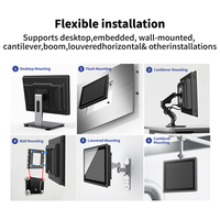 Moniteur tactile industriel intégré de 10,4 pouces 4:3, IP65, verre trempé anti-vandalisme, VGA, pour distributeur automatique de billets, kiosque, distributeur automatique