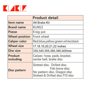 KLAKLE Max Out, Kit de Reequipamiento Específico para Vehículos con Calibradores de 6 Pistones A6 y Discos de Dos Piezas para un Rendimiento de Frenado Máximo, para FORD <span class=keywords><strong>GRANADA</strong></span> II - Product Image 5