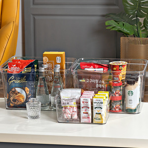 <b>Plastic</b> Storage <b>Bins</b> Rectangle Lidless Organizers For <b>Kitchen</b> Bathroom Desktop Small Snack Storage Boxes 6162 6163 6165 - Product Image 3