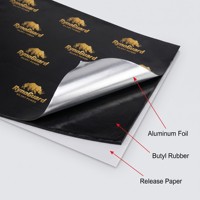 Feuille d'insonorisation en butyl 80 mil pour voiture, matériau d'amortissement en aluminium, taille personnalisée OEM pour les magasins d'audio automobile - Vente en gros