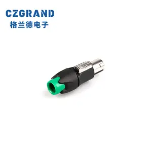 Conector de áudio gld2223 czgrand colorido xlr, conector de áudio banhado a prata