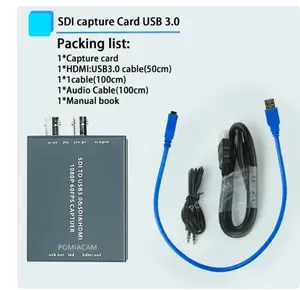 SDI USB yakalama kartı HDMI ses Video HDMI ve HD USB3.0 1080P çıkış SDI giriş kaydedici canlı akışı ile SDI döngü