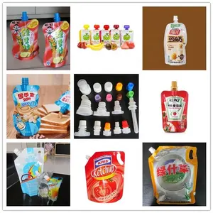 ZLD-2A Rotary Automatic Standup Standing Stand Up Spout Pouch Mushroom Bag Filling And Capping Machine For Packing Juice Yogurt