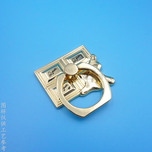 Electroplated Zinc Alloy Logo Ring Holder Gold Rotatable Bottom <b>Desktop</b> Phone <b>Stand</b> - Product Image 1