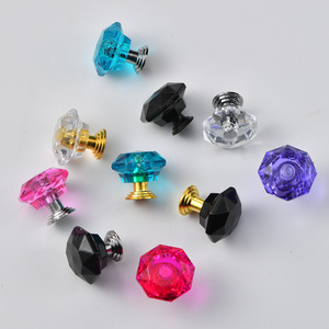 Modern Minimalist Colored Acrylic Single Hole Handle Geometric Furniture <b>Knob</b> For Wardrobe Bedroom Use - Product Image 3