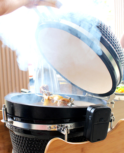 Barbecue Kamado Auplex portable en métal, à <span class=keywords><strong>bois</strong></span> et charbon <span class=keywords><strong>de</strong></span> <span class=keywords><strong>bois</strong></span>, pour extérieur, four à pizza <span class=keywords><strong>de</strong></span> jardin avec poignée - Product Image 6