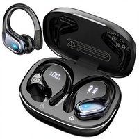 Écouteurs Bluetooth à oreille ouverte, casque sans fil, écouteurs TWS à crochet d'oreille, étui de charge LED pour la course à pied