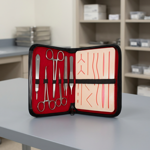 Kit d'instruments chirurgicaux en acier inoxydable Grip Surgical GS-365 avec coussin d'entraînement à la suture pour la formation des étudiants en médecine, certifié CE - Product Image 6