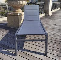 Chaise longue en métal réglable à cinq positions chaise longue en acier côté piscine salon hôtel meubles parc chambre hôpital utilisation