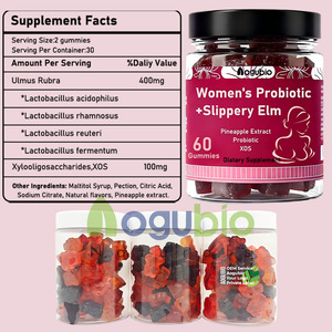 Complément alimentaire en gommes probiotiques pour femmes certifié HACCP ISO22000 avec extrait d'écorce d'orme rouge, certifié NOP EOS, fabriqué en usine biologique - Product Image 3