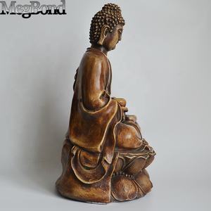 グラスファイバーKWAN YIN主仏像保護ポリレジン仏陀彫刻 - Product Image 5