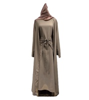 Dropshipping Vêtements islamiques du Moyen-Orient avec diamants Vêtements musulmans modernes de Dubaï Ensemble abaya 2 pièces Robe modeste L0040