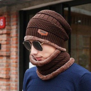Conjunto de <span class=keywords><strong>gorro</strong></span> y <span class=keywords><strong>bufanda</strong></span> de punto de invierno para hombres y mujeres de calidad superior Gorros de <span class=keywords><strong>bufanda</strong></span> infinita con calentador de cuello - Product Image 5