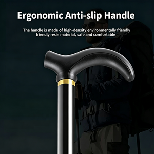 Folding <b>Walking</b> Cane Aluminum Alloy 4-Section Adjustable Twist Lock Rubber Tip Minimalist Design for Outdoor <b>Walking</b> - Product Image 4