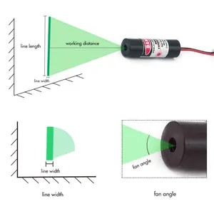 Power Laser Green 520nm Lüfter winkel Optionale Linie Laserpointer Level 800mW 500mW