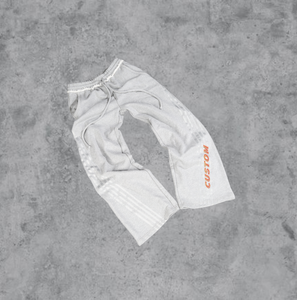 2026 Vente en gros, logo personnalisé, streetwear décontracté, coton, surdimensionné, ample, jogging, coupe droite, rayures latérales superposées, respirant, écologique - Product Image 1