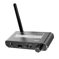 Récepteur audio D200 DAC HIFI 5.2 en alliage d'aluminium, convertisseur numérique-analogique coaxial, prise 3,5 mm AUX RCA, microphone, lecteur de clé USB, stéréo