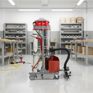 Aspirateur industriel manuel à trois roues en acier inoxydable 100L, multifonctionnel, grande capacité, nouveau modèle professionnel - Product Image 1