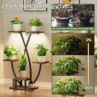 ZQGLOW Support de Plantes d'Intérieur Moderne Fait Main, Étagère en Métal Thermolaqué Léger et Écologique, Supports Multiples pour Jardin d'Angle