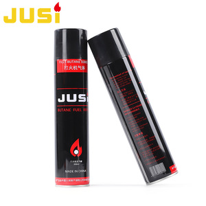 Briquet à cigarettes droit classique en métal noir JUSI JS398, coupe-vent, au butane haute pureté, portable et rechargeable - Product Image 3