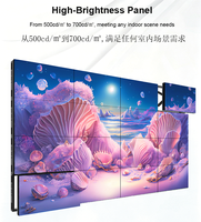 Mur vidéo LCD 55 pouces avec cadre de 3,5 mm, écran de jonction 4K UHD avec animation pour salle de contrôle, système de sécurité et utilisation en ascenseur