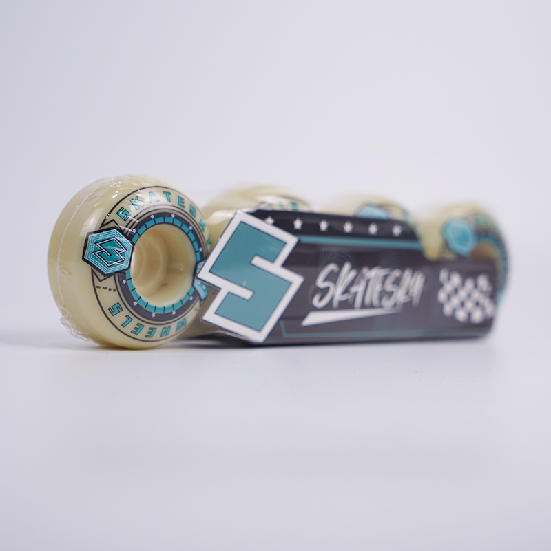High Rebound Fresh White Urethane 54 Mm H Shape Skateboard