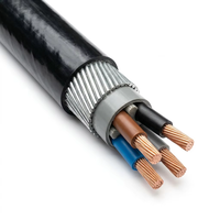 Kabel Daya Berlapis Baja Kawat Baja PVC Tembaga 4 Inti 50mm2 VV32 0.6/1kV Harga Pabrik
