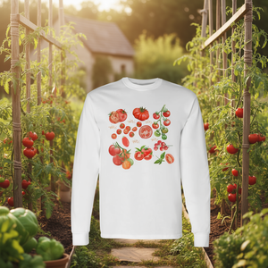 Camiseta de manga larga con diseño botánico de tomate y verduras estilo Cottagecore - Product Image 3