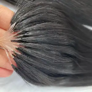 Veren Hair Extensions F-Tip Human Hair Extensions Groothandel 100% Gezonde Human Black Vietnamese Rauw Haar Plastic Nano Ring
