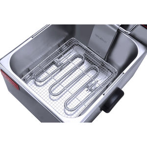 Friteuse électrique <span class=keywords><strong>TARZAN</strong></span>, friteuse à huile profonde, capacité de l'huile rectangulaire, acier inoxydable, 2000W, 4L, argent, tube chauffant électrique en PTFE - Product Image 5