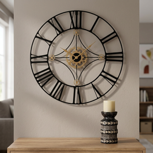 Reloj de Pared de 50CM, Moderno, Industrial, de Metal, con Mecanismo de Cuarzo Silencioso, Funciona con Batería, para Sala de Estar, Venta al Por Mayor - Product Image 3
