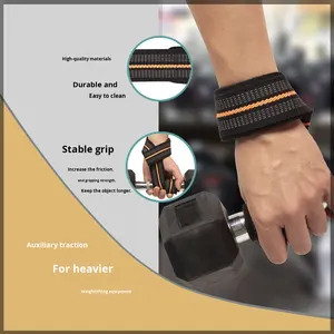 En gros LM LM01 Bande de poignet en fibre de polyester, réglable, antidérapante, à fermeture élastique, diamètre 2,5 cm, pour fitness et musculation - Product Image 6