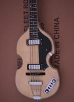 Weifang Rebon 4 String Violin Bass BB2 Electric Bass Guitar in Wood Colour