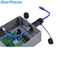 Connecteur Ethernet RJ45 étanche M25 avec presse-étoupe M25 et 2 couvercles, adapté pour prise RJ45 à gaine