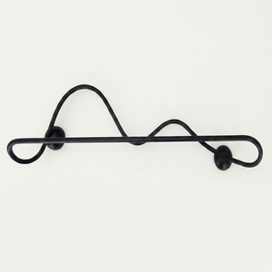 Toallero Metálico de Diseño Moderno, Soporte de Pared para Toallas de Baño, Negro Mate, Organizador Decorativo para Decoración del Hogar - Product Image 1