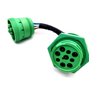 J1939 Тип 2 зеленый штекер к розетке кабельный Кабель GPS трекер грузовик кабель считыватель кодов ISO9001 HD16-9-1939S-P080 - Product Image 2