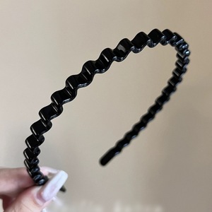 <span class=keywords><strong>Serre</strong></span>-têtes ondulés en forme de U, peignes à cheveux en plastique, bandeaux de mode en plastique pour femmes et hommes, accessoires antidérapants et flexibles - Product Image 5